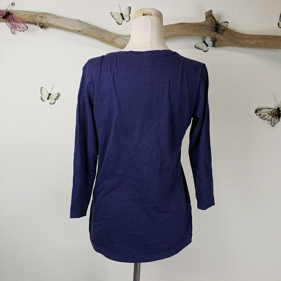 Natural reflections embroidered Henley tee - Picture 3 of 4